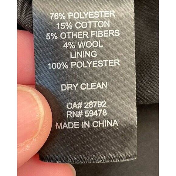 Rachel Zoe Tweed Double Breasted Black Blazer Jacket Wool Blend Size Medium - Picture 6 of 6